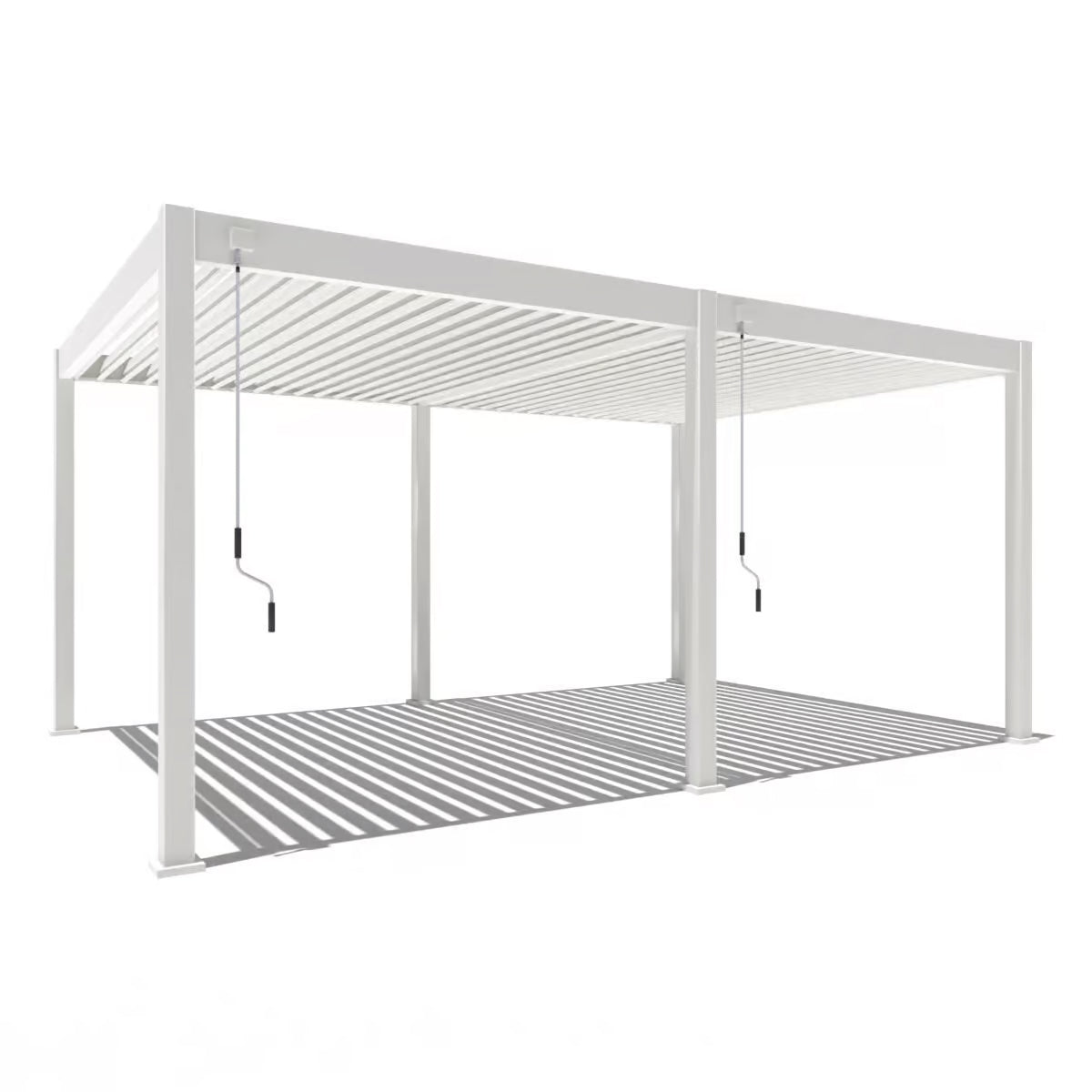 Deluxe alumiinipergola 3,6 x 5,3 m - White