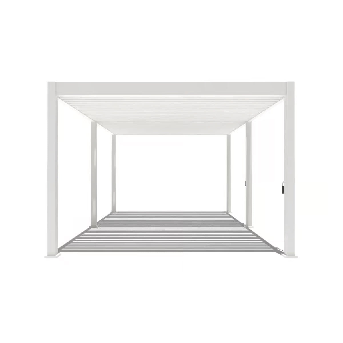 Deluxe alumiinipergola 3,6 x 5,3 m - White