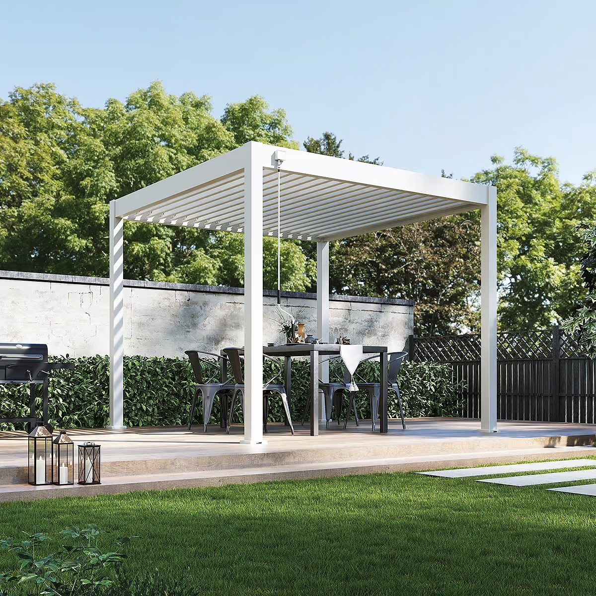 Classic pergola 3 x 3 m - White