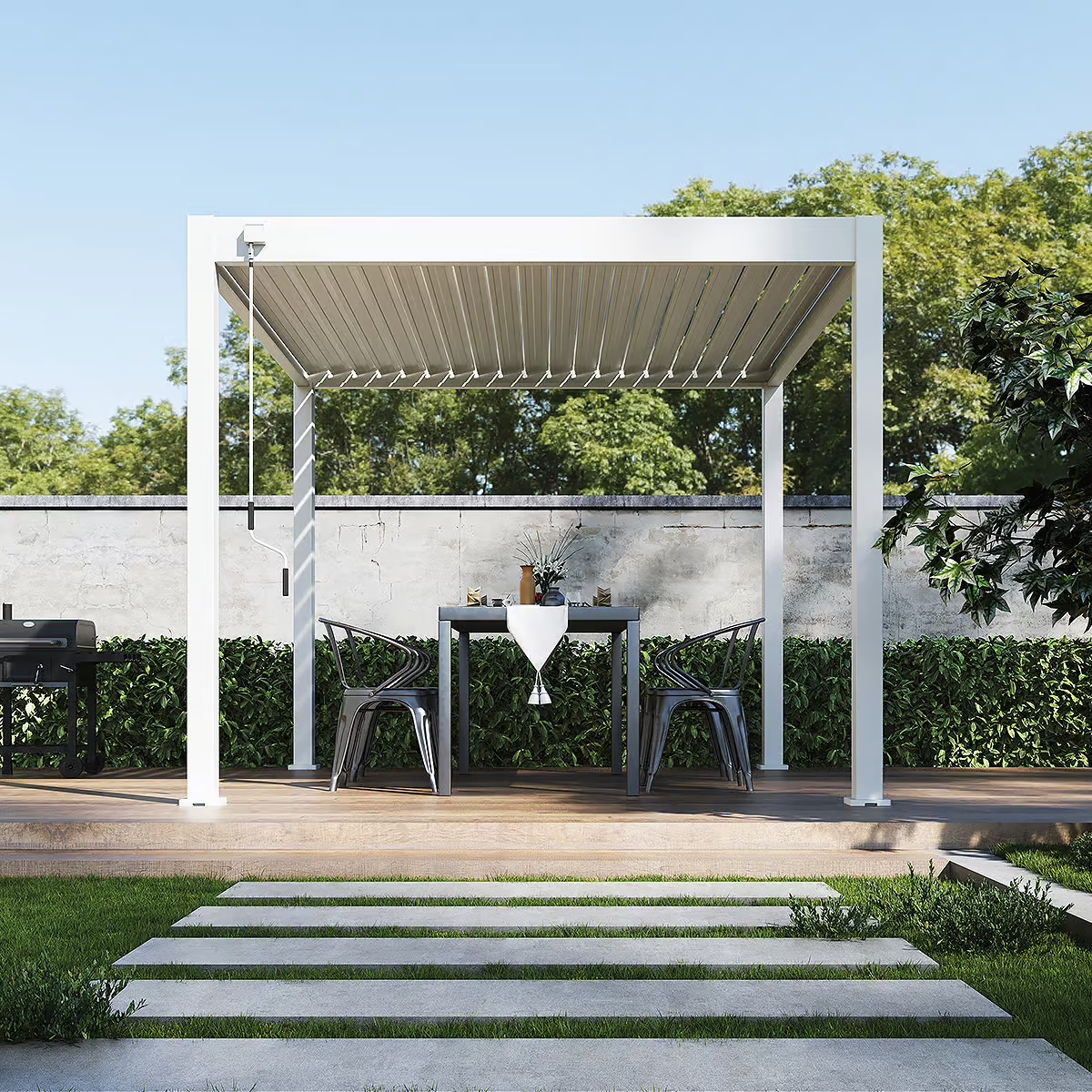 Classic pergola 3 x 3 m - White