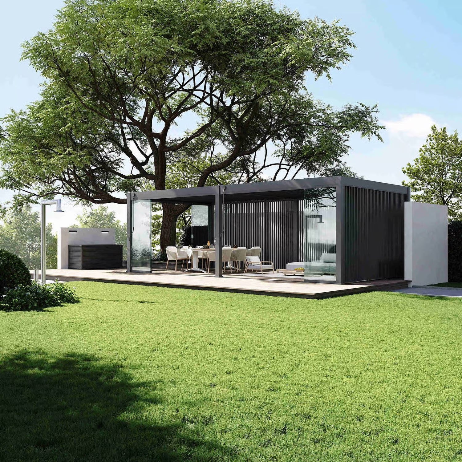 Pystylamelli- / rimaseinä - antrasiitti