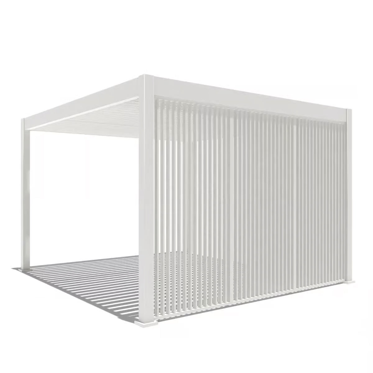 Pystylamelli- / rimaseinä - White