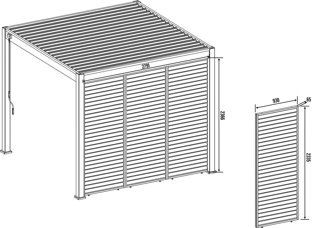 Vaakalamelli- / rimaseinä - antrasiitti
