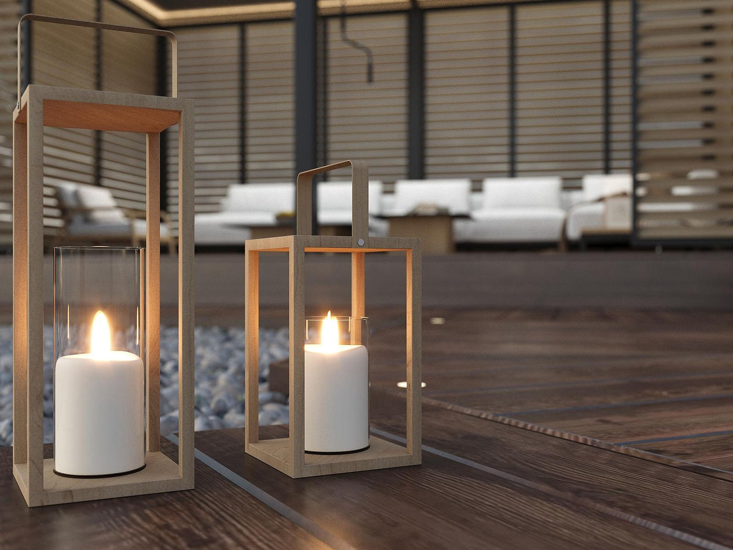 Säädettävä vaakalamelli- / rimaseinä - Antrasiitti - Wood