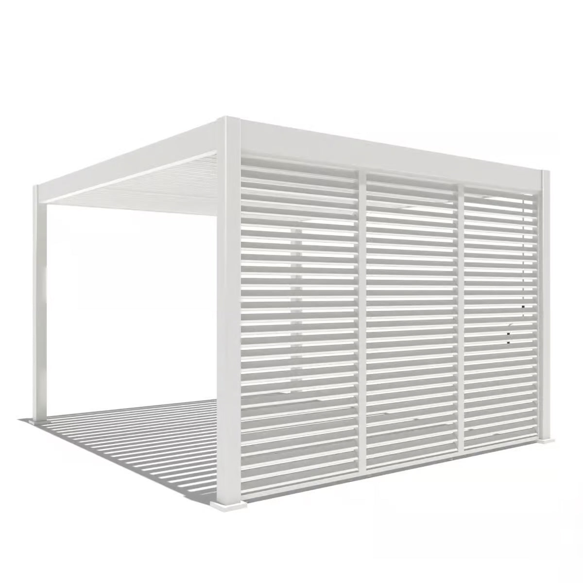 Säädettävä vaakalamelli- / rimaseinä - White