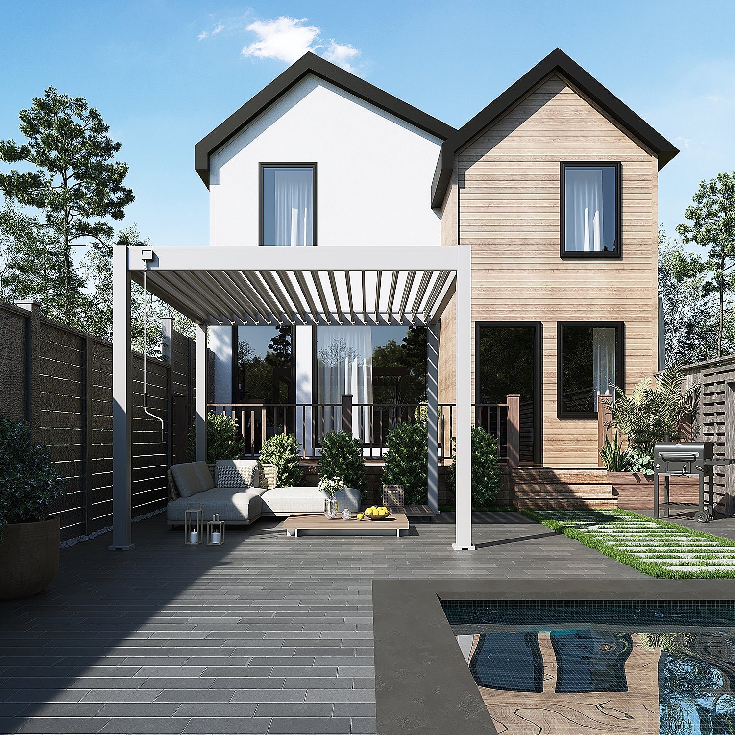 Classic pergola 3 x 3 m - Ivory Sand