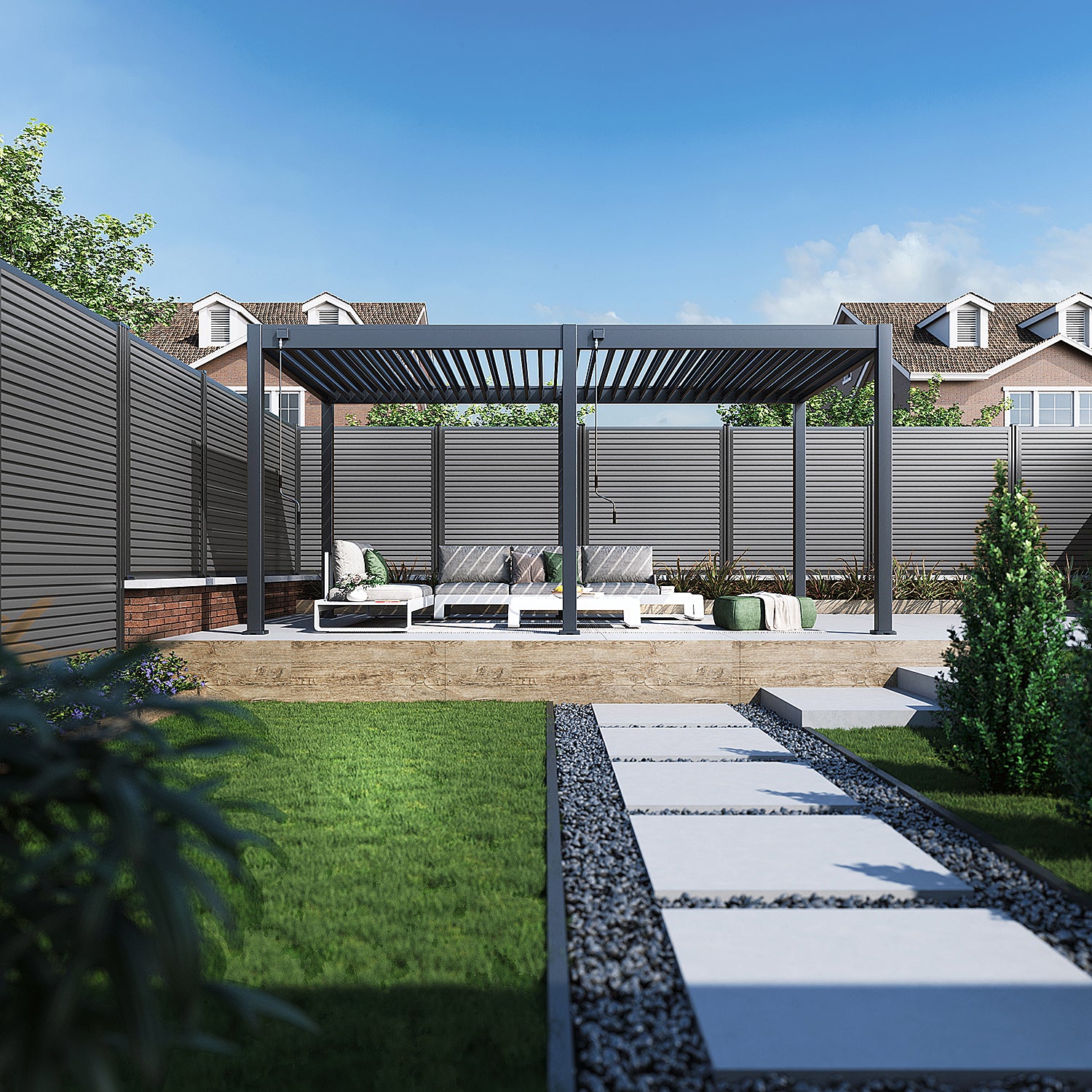 Classic pergola 3 x 5,3 m - Antrasiitti