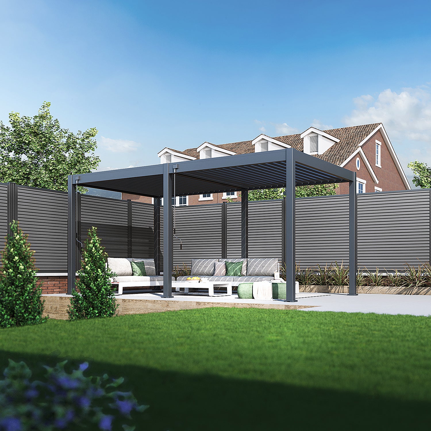 Classic pergola 3 x 5,3 m - Antrasiitti