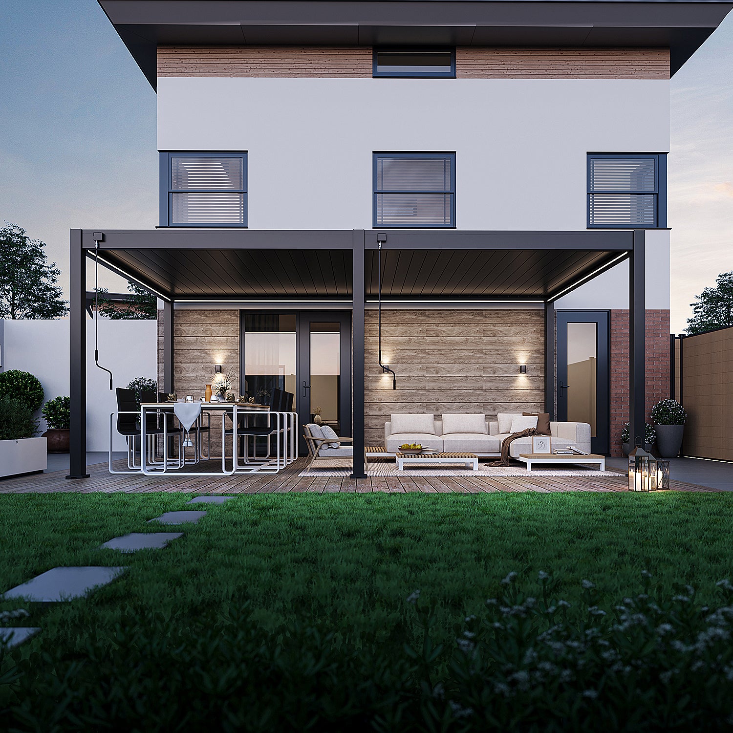 Deluxe pergola 3 x 6 m - Antrasiitti